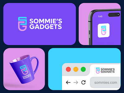 SOMMIE'S GADGETS VISUAL IDENTITY branding design gadgets graphic design illustration logo typography vector