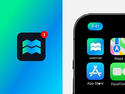 MARITIME APP ICON app branding design graphic design illustration logo typography ui ux vector