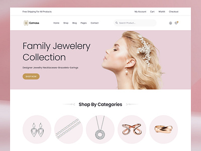 Corvona Jewelry Website Design agency agency branding design droip template ecommerce website elegant jewelry store jewelry ecommerce jewelry ecommerce website jewelry shop jewelry sore jewelry website design landing page oripio oripio design agency ui ui design ui kit for jewelry website