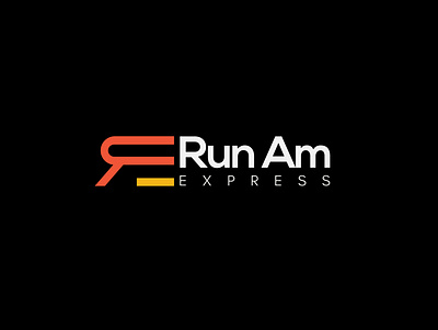 RUN AM LOGO branding design graphic design illustration logistics logo typography vector