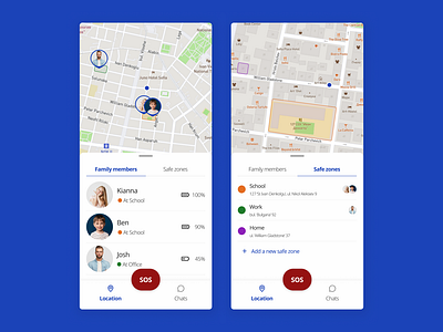 Daily UI Challenge #020 app dailyui dailyui020 day20 design familysafety illustration location locationtracker map safety ui uiux ux webdesign