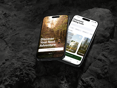 Hiking Trail design mobile mobile design ui ui design