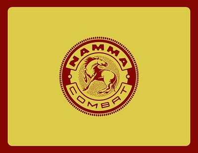 NAMMA COMBAT 3d 3d designer animation branding company design fight graphic design horse illustration logo logo animation red ui ux vector yellow