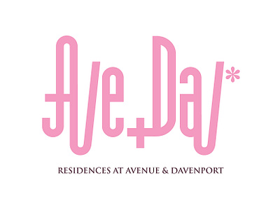 Ave + Dav Condos logo branding design graphic design illustration logo thepoddotme typography vector