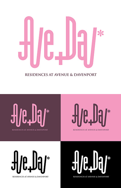 Ave + Dav Condos logo branding design graphic design illustration logo thepoddotme typography vector