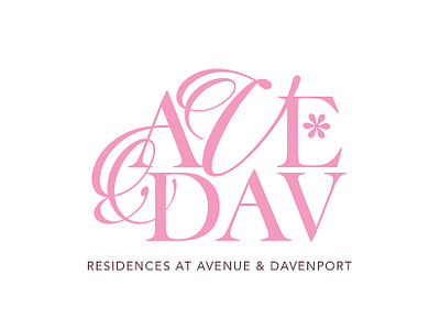 Ave + Dav Condos logo branding design graphic design illustration logo thepoddotme typography vector