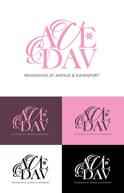 Ave + Dav Condos logo branding design graphic design illustration logo thepoddotme typography vector