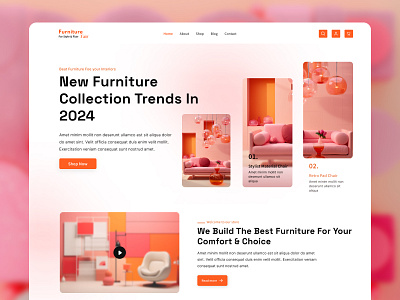 Furniture E-commerce Website b2b company ecommerce furniture hero section home design home page interior design landing page shop startup ui ui ux ux web web design