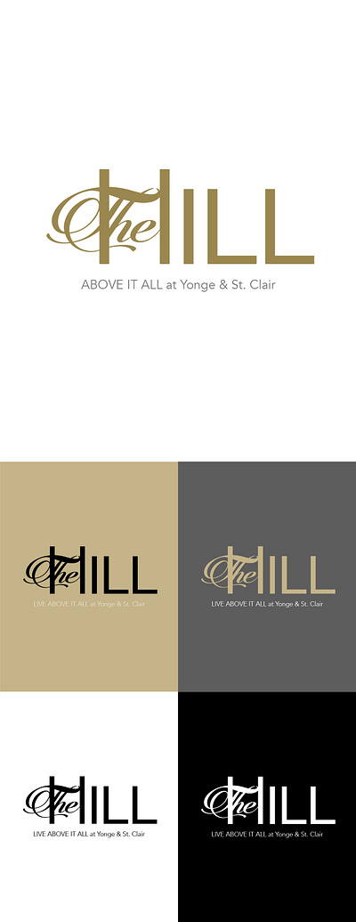 The Hill Condos logo branding design graphic design illustration logo thepoddotme typography vector