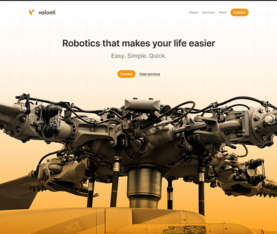 Robotics landingpage concept branding landingpage robot web webdesign webdesigner website