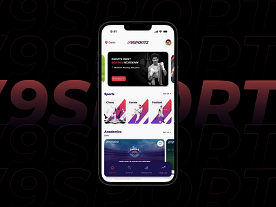 9SPORTZ App Redesign app app redesign design redesign ui ux visual