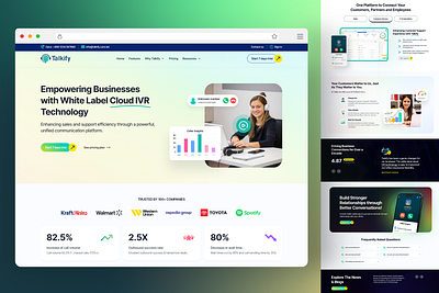 Cloud Talk IVR Technology Website Template business design business telephone number cloud talk customer service solution it service solution ivr solution ivr technology product design saas website sales service solution ui ui design ux ux design web template