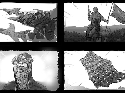 'Defense' Storyboard arab arabia civil defense freelancer military ministry saudi sketch storyboard