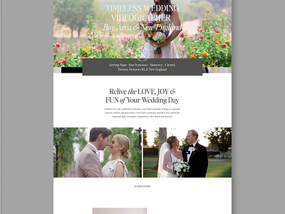 Squarespace Website Design for Wedding Videographer beautiful beautiful website design design high end website design luxury website squarespace squarespace designer web designer website website design website designer wedding vendor wedding videographer wedding website