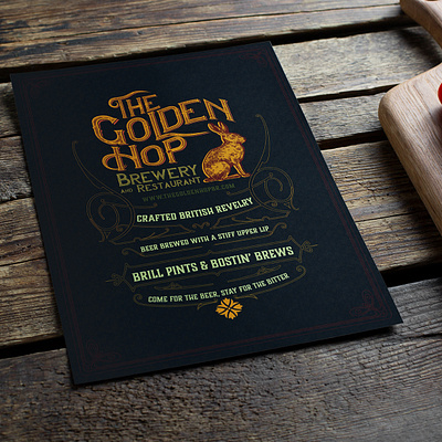 The Golden Hop Brewery branding brewery graphic design restaurant