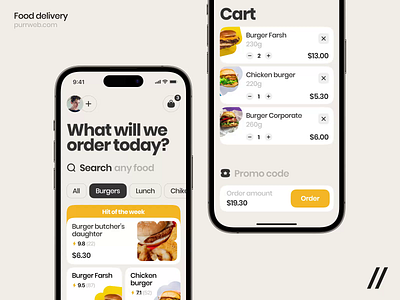 Delivery Mobile iOS App android app design branding dashboard delivery app ecommerce food delivery foodtech interface ios logo mobile app mobile ui product design purrweb ui ux