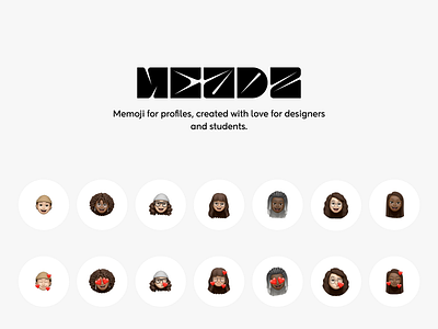 HEADS - Memoji for profiles 3d animation branding emoji graphic design image profile library logo memoji profiles ui user profile