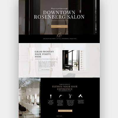 Showit Website Design for Luxury Hair Salon (white label) beautiful website hair salon luxury website salon website showit showit designer web designer website design website inspiration