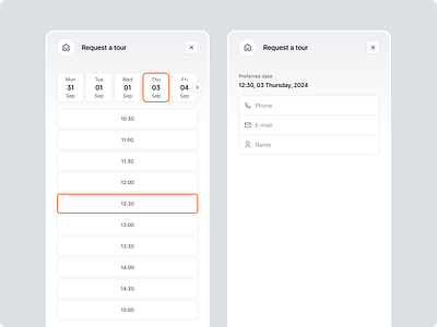 Immobilis - request a tour with agent / modals cal calendar calendly form modals property request a tour time slot