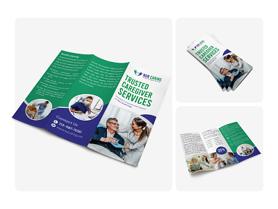 Caregiver trifold brochure design brochure layout brochure template caregiver template catalog cover design flyer illustrator indesign medical brochure print trifold trifold brochure trifold brochure design trifold template