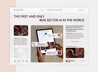 Rug sage AI - One page website ai design one page rug ui uiux ux web design webdesign website
