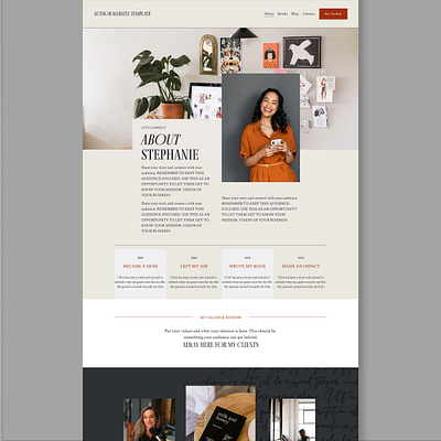 Squarespace website design for Author author website christian design inspiration female business feminine website graphic designer high end website self published author squarespace squarespace designer web design web designer website design website for author