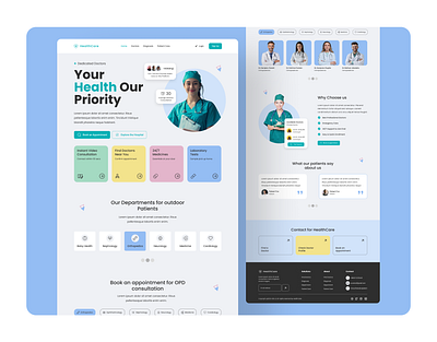 HealthCare || Medical Landing Page Exploration app design clinic dash board design doctor healthcare hospital landing page medical medicine online consultation online service patient saas telemedicine treatment ui ux web website