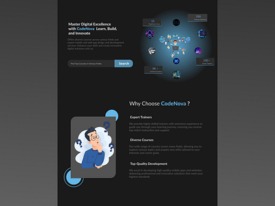 CodeNova darkmood design ui ux website