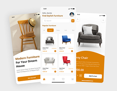 Furniture App Exploration branding design design exploration figma furniture app furniture mobile app minimalist design mobile app ui ui design uiux user interface design ux design