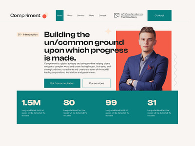 Compriment - consulting firm branding graphic design ui