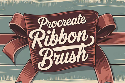 Procreate Ribbon Brush branding graphic design illustration vector