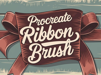 Procreate Ribbon Brush branding graphic design illustration vector