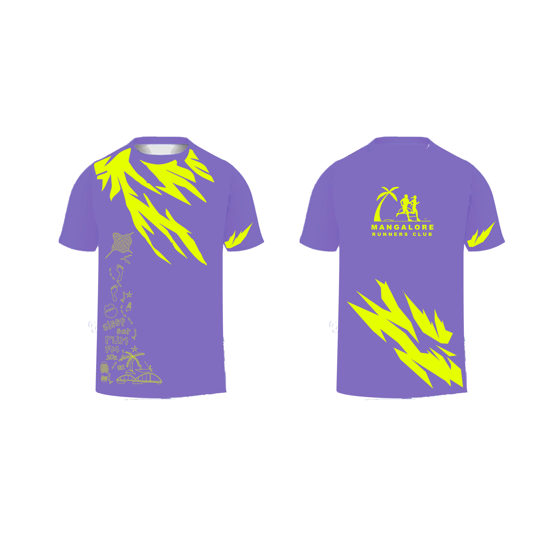 T-Shirt Design : Runners Club design illustration running t shirt