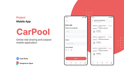 Carpool App app carpool design design system mobile mobile app ui ux