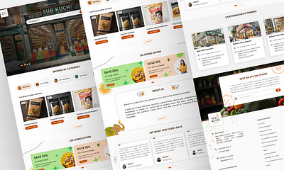 Sub Kuch Indian grocery app grocery shop landing page ui sub kuch indian grocery ui website