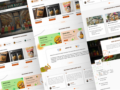 Sub Kuch Indian grocery app grocery shop landing page ui sub kuch indian grocery ui website