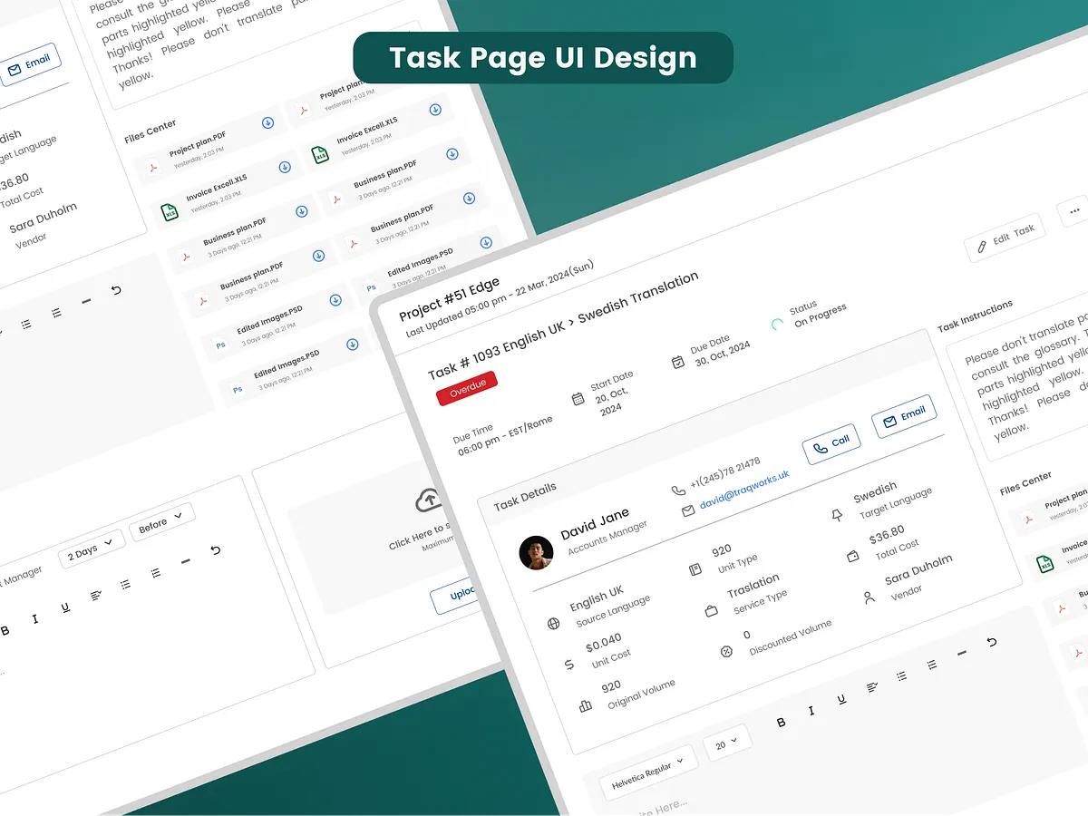 Task Management UI Design designs, themes, templates and downloadable ...