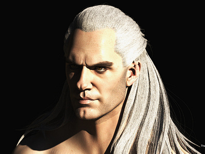 The Witcher (Henry Cavill) - Geralt of Rivia - 3D Portrait arnold