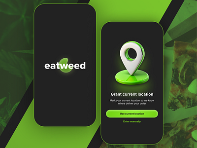 EatWeed: Mobile medical concept app app business design figma figma design gradient green interface mobile ui ui ux uidesign