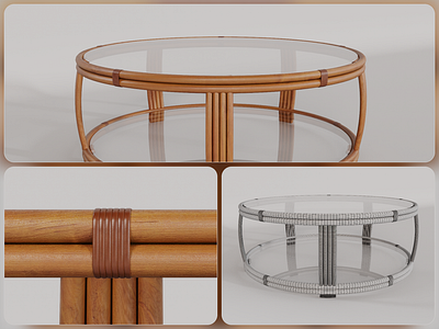 Day 07/30 - Table 2 30daychallenge 3d 3dmodeling 3drendering dailyrender furniturerender productrender woodandglass