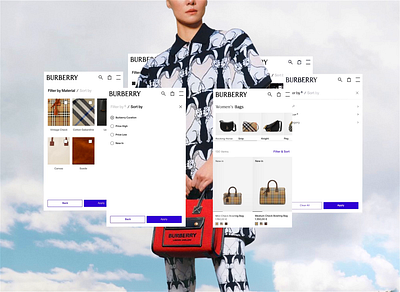 PLP Filters . Concept . Burberry bags burberry e commerce fashion filters luxury plp