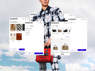 PLP Filters . Concept . Burberry bags burberry e commerce fashion filters luxury plp