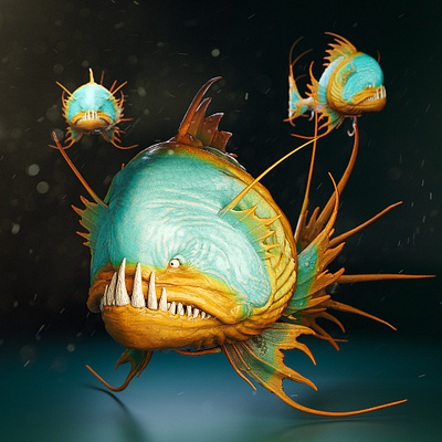 Fish - 3D Creature Model - Stylized fish