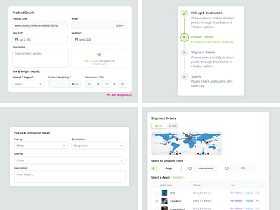 Shipment Tracking Web Website - Components components design system elements logistics saas shipment management ui