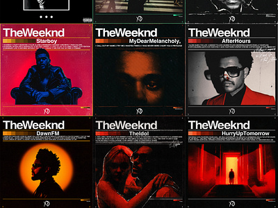 The Weeknd albums in the style of Trilogy album album art album cover album cover art cd cd cover cover art design digital art graphic design mixtape music music art the weeknd weeknd