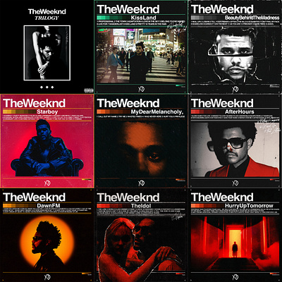 The Weeknd albums in the style of Trilogy album album art album cover album cover art cd cd cover cover art design digital art graphic design mixtape music music art the weeknd weeknd