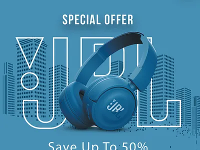 Headphones Social Media Poster Design graphic design headphones poster design logo motion graphics
