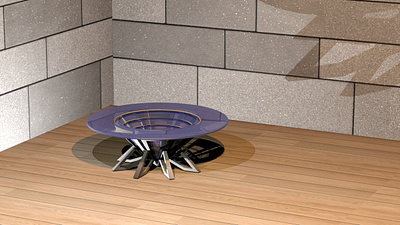 glass table 3d graphic design table