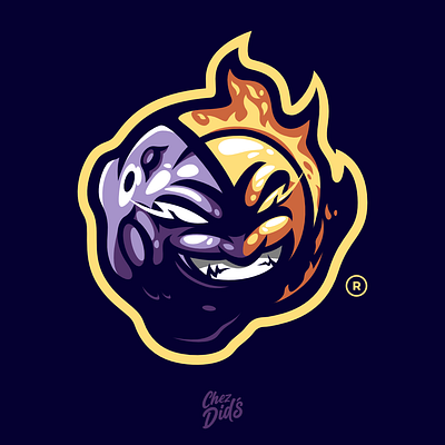 Moon & Sun Mascot Logo bretagne chezdids design didier graphiste illustration logo mascot moon morlaix sun