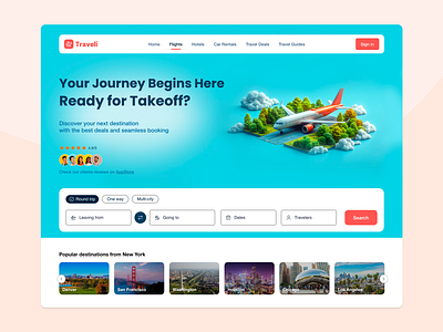 Flight booking Website design ui uiux website